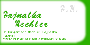 hajnalka mechler business card